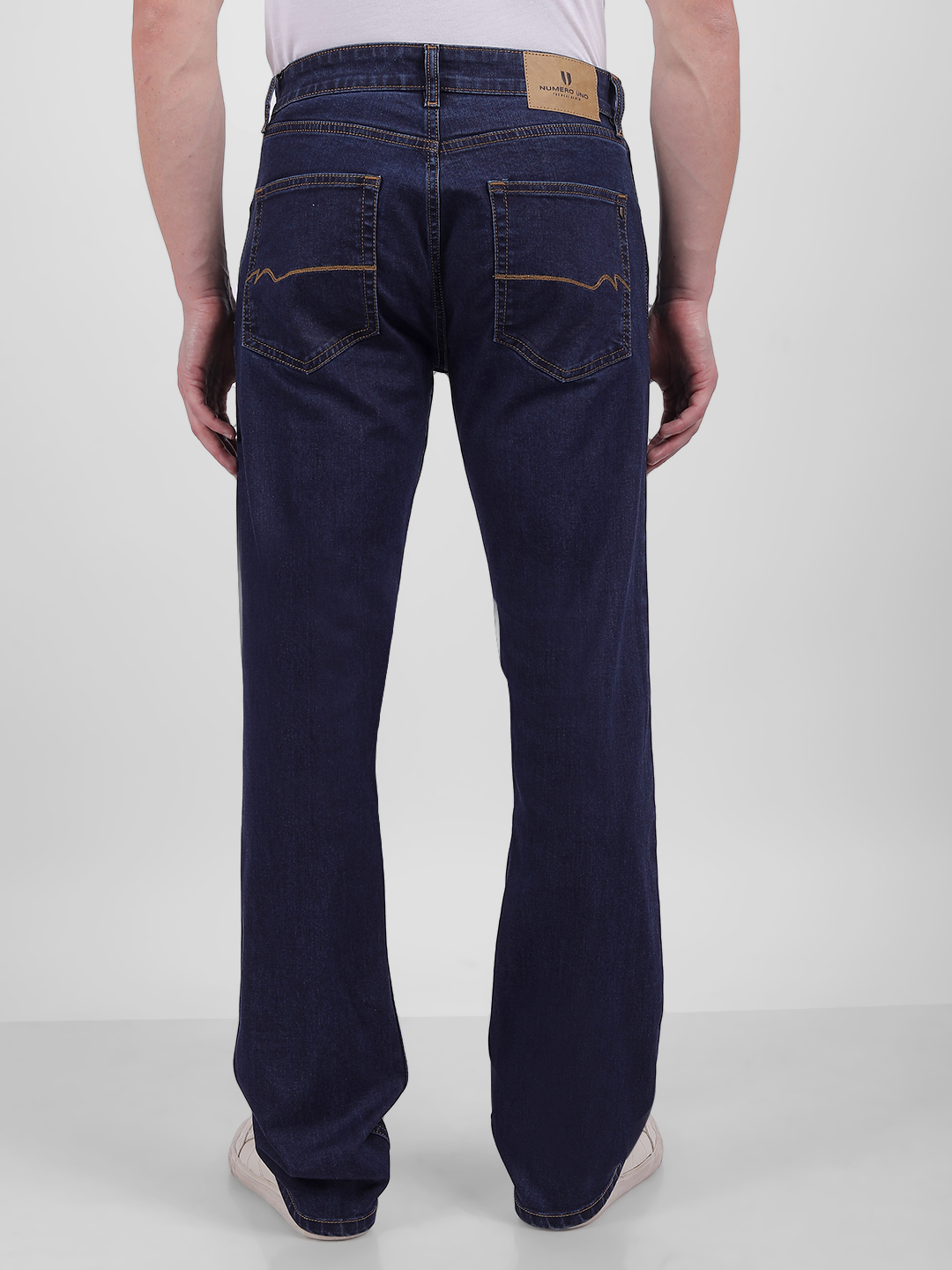 Numero Uno Men Solid Dark Blue Jeans